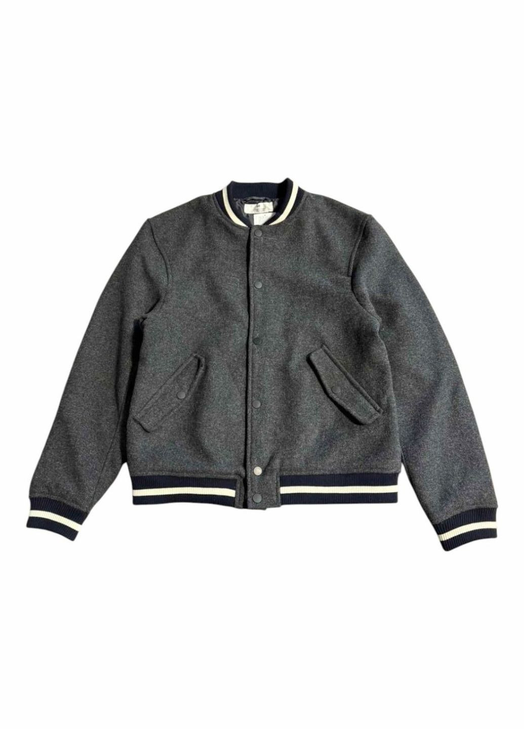 Бомбер, напівшерсть на підкладці для підлітка, 164-170 см H&M на кнопках (327881189)