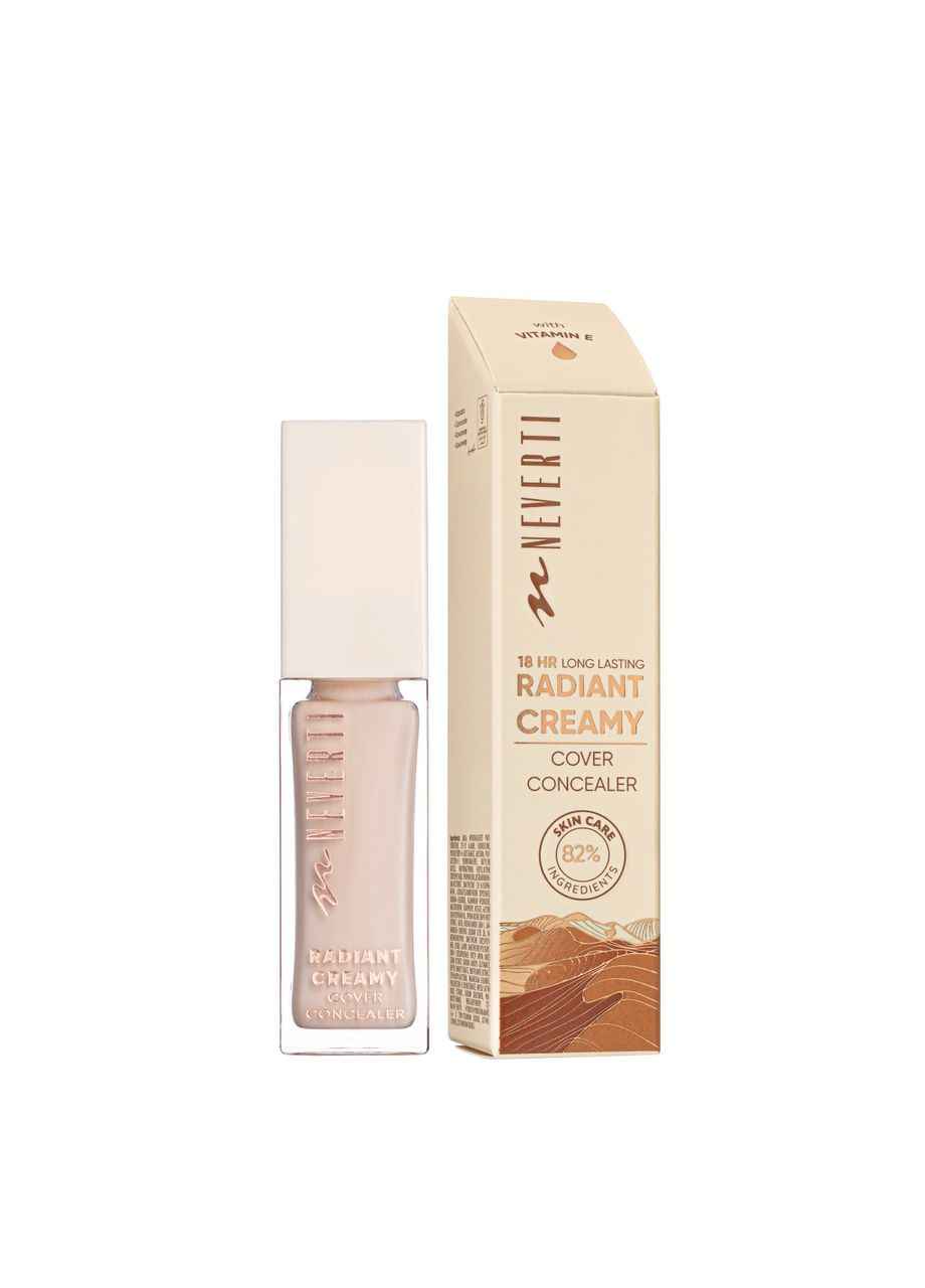 Консилер для обличчя стійкий Radiant Creamy Cover Conealer з вітаміном Е 10 мл (NP303), 003 Warm Nude Світло-бежевий Neverti (327107429)