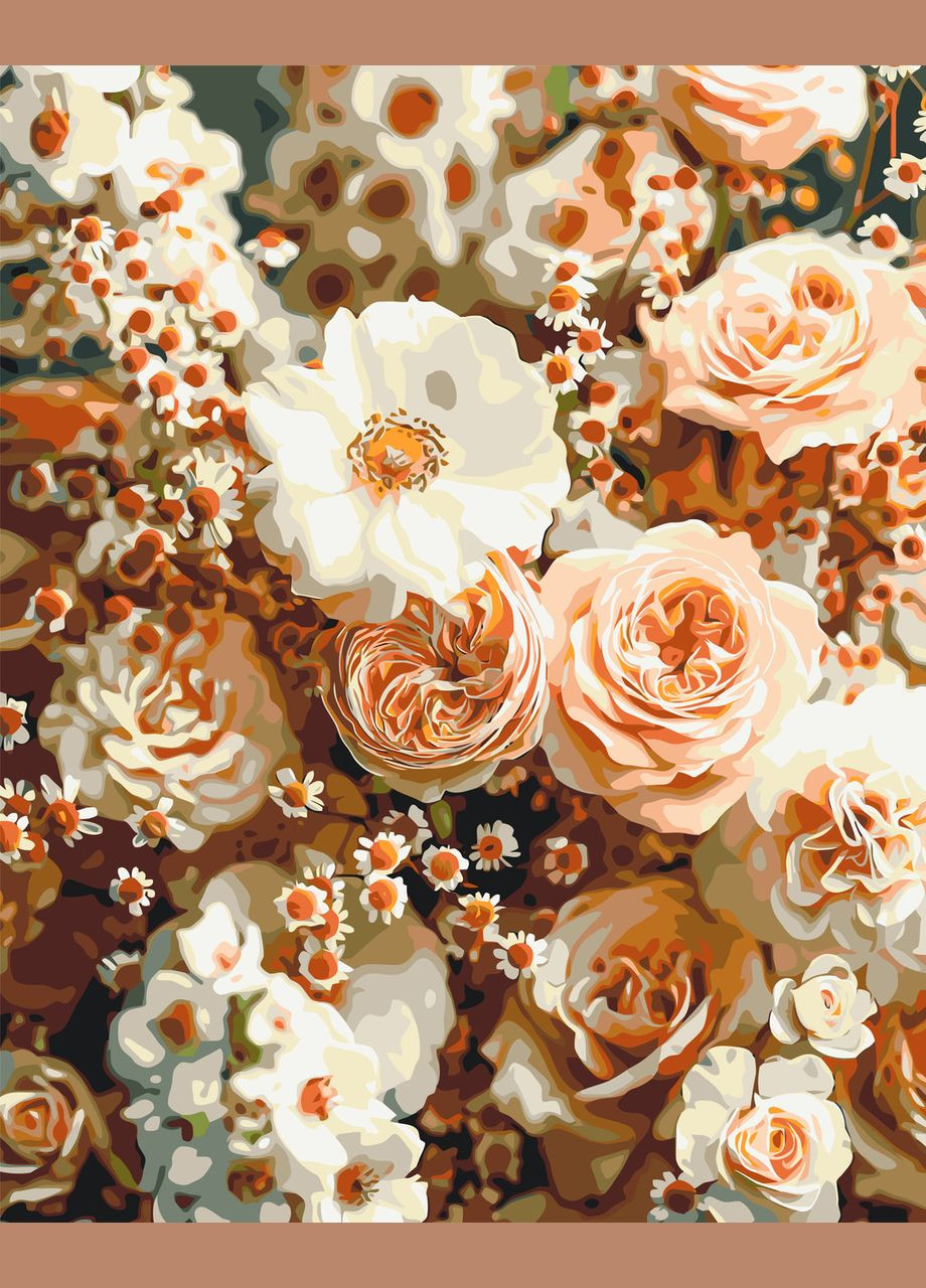 Картина по номерам Цветы. Нежные розы 40*50 см Оригами LW 30510 Origami (322141985)