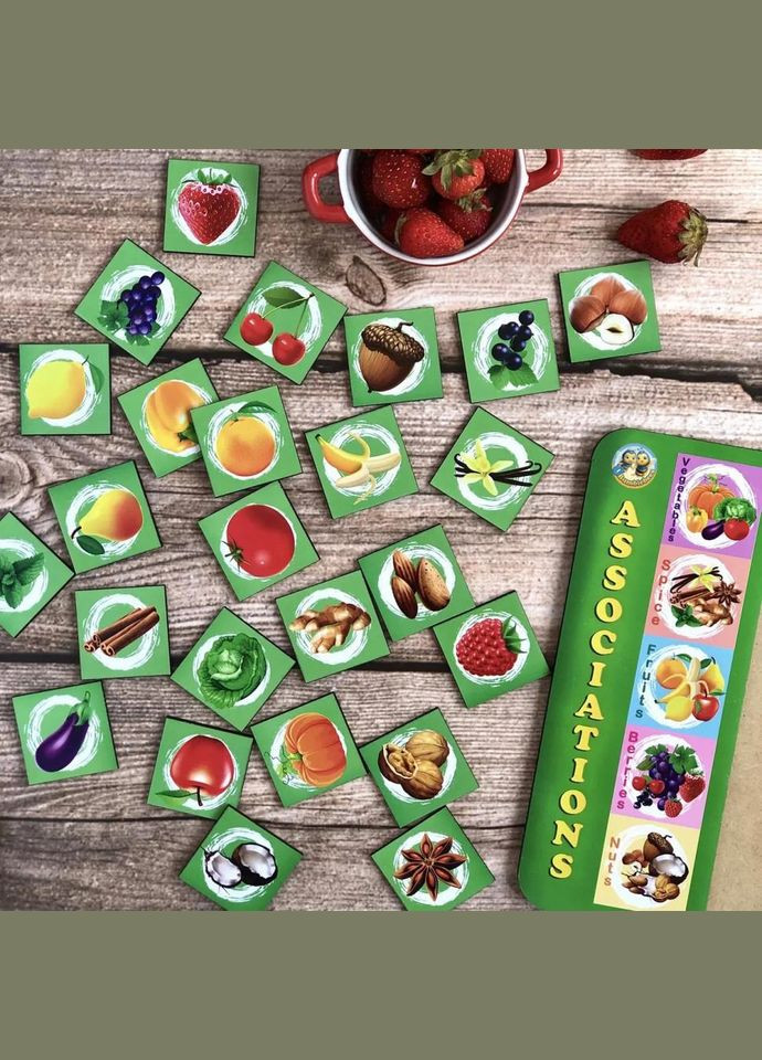 Деревянный пазл-вкладыш "Ассоциации - 5" Ubumblebees (ПСД134) PSD134, 25 плашек No Brand (330603957)