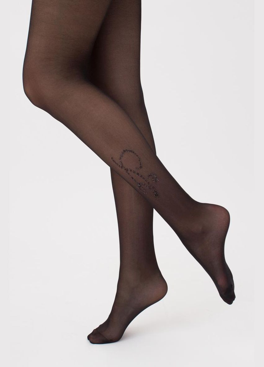 Колготки с узором на голени Giulia Adore 2 20d black (307054407)