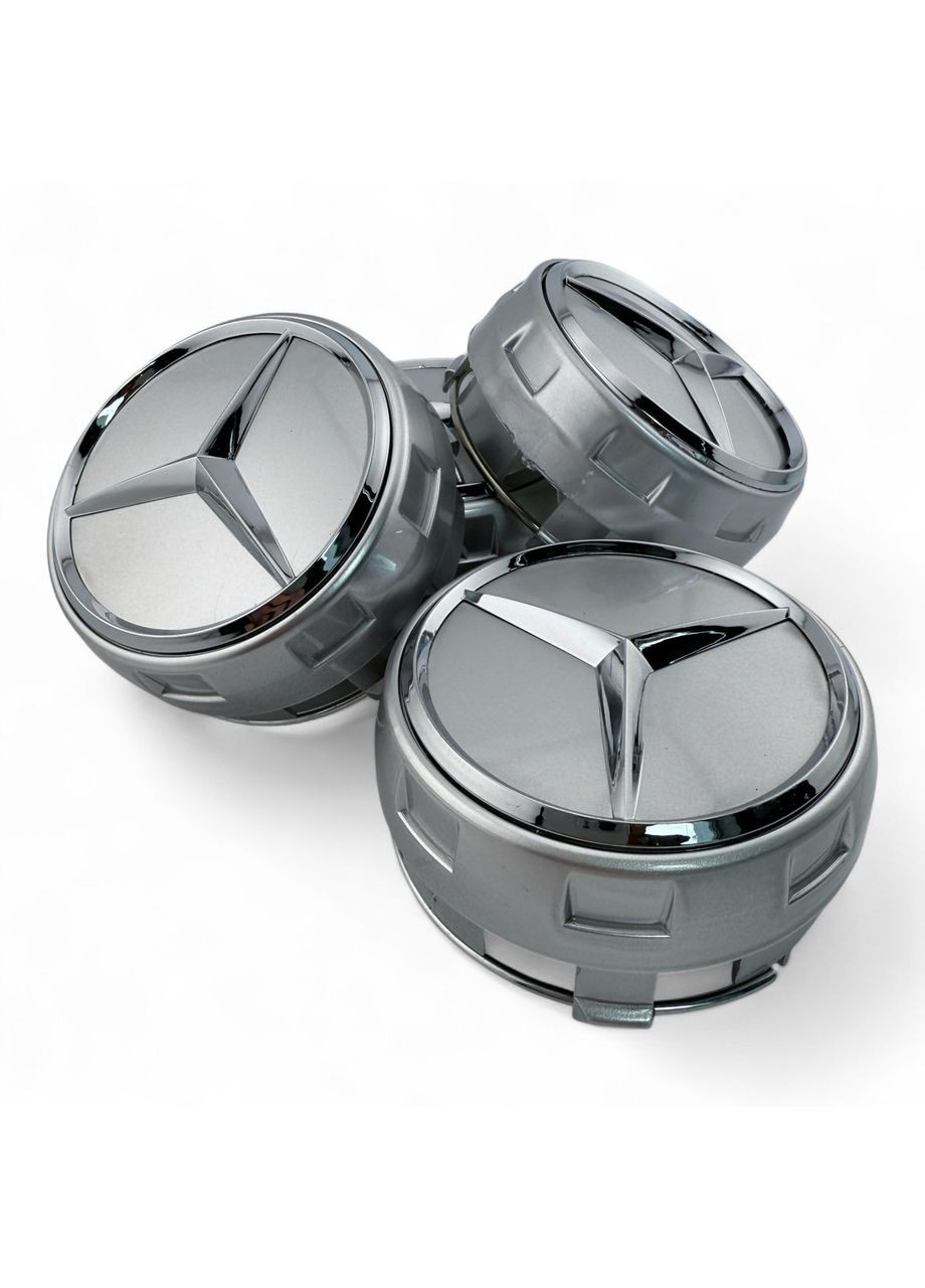 Ковпачки в диски Мерседес заглушка для дисків Mercedes 75/68 мм. Срібний (4 шт.) Mercedes-Benz (354698332)