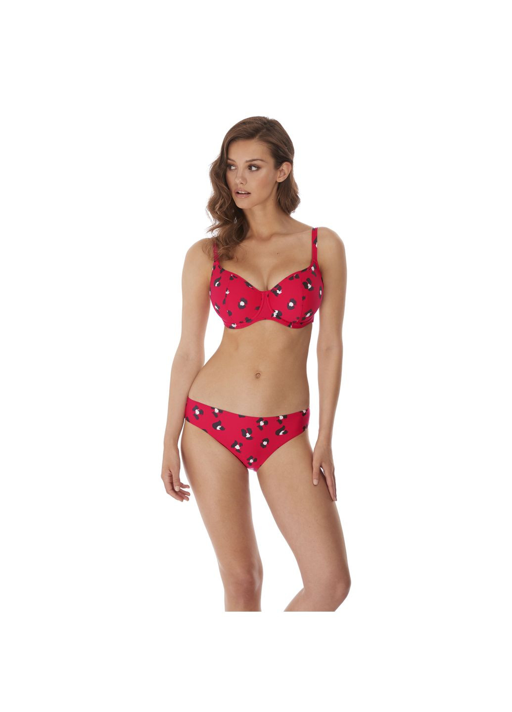 Червоний літній купальник роздільний 6880-6883 роздільний, балконет Freya Wildcat