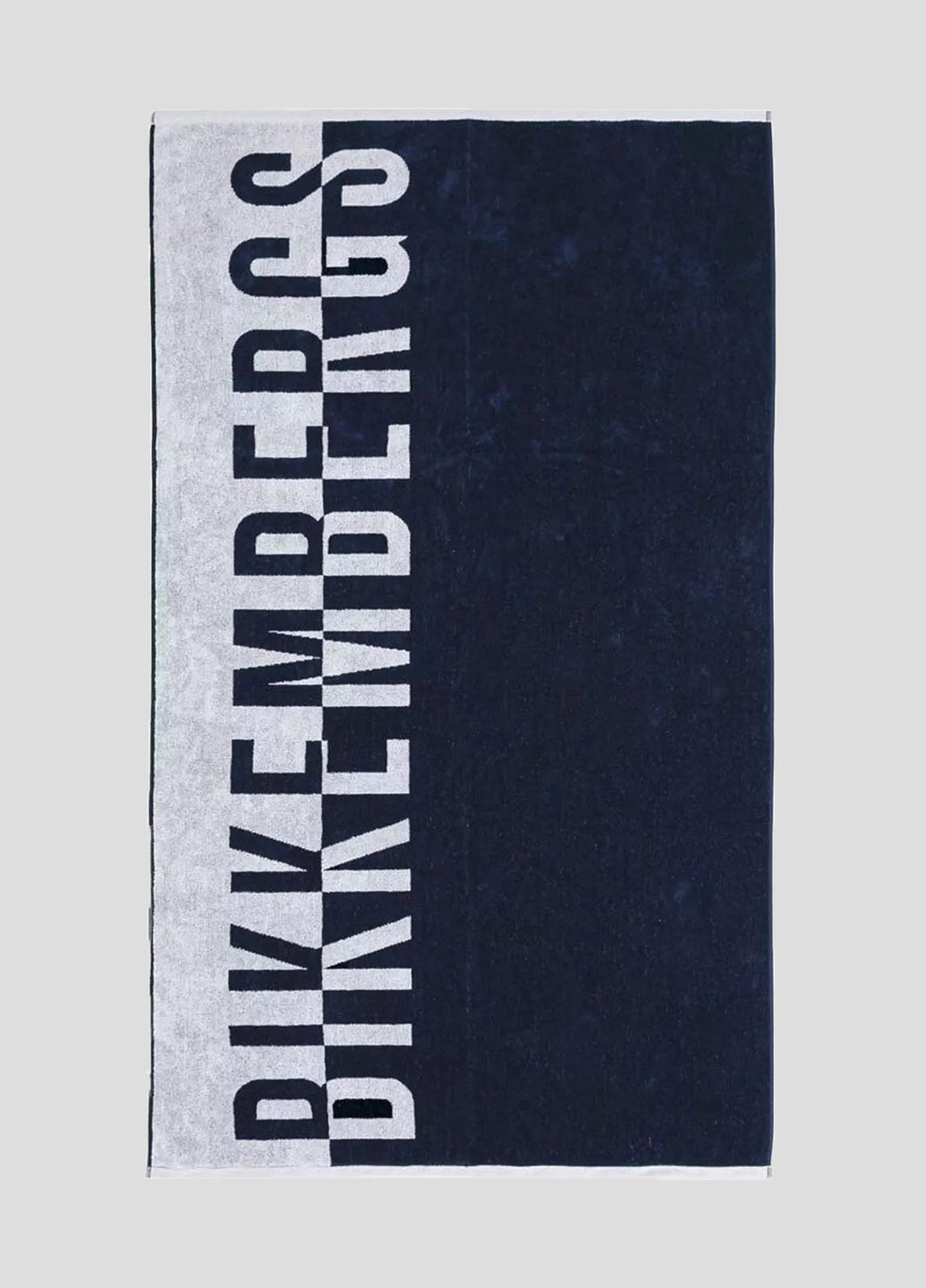 Dirk Bikkembergs сине-белое хлопковое полотенце с логотипом синий производство - Италия