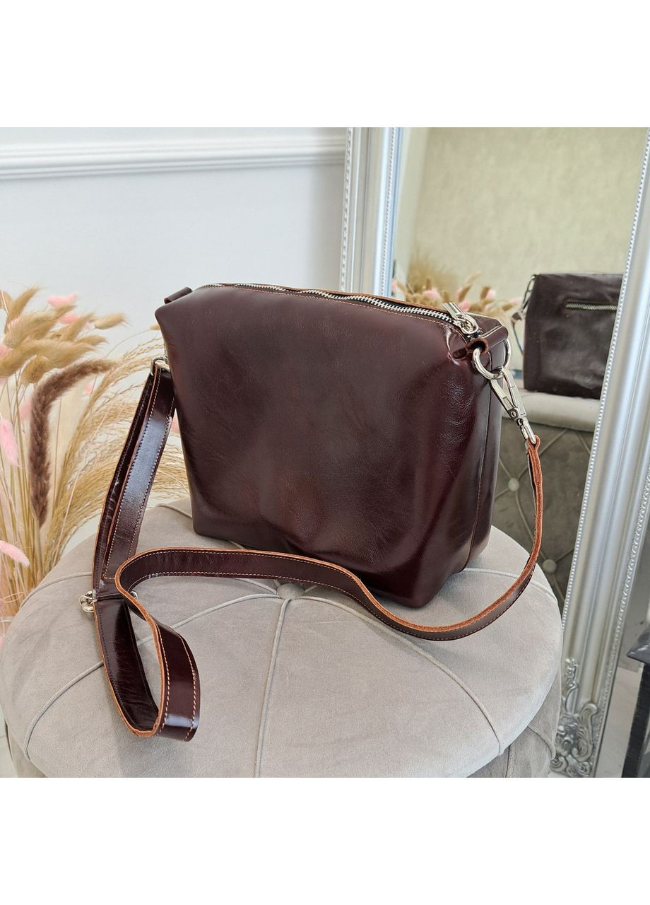 Сумка женская кожаная коричневая ТМ Vasha para (362355013)