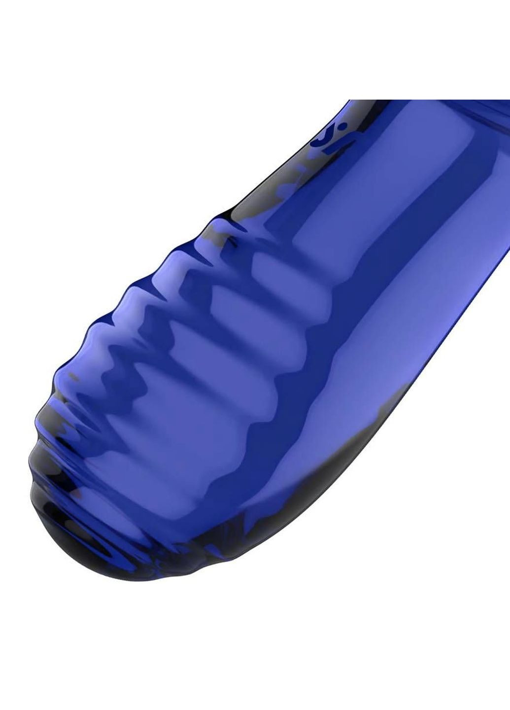 Фалоімітатор подвійний зі скла Double Crystal, синій Satisfyer (331169252)