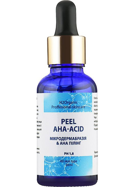 Мікродермабразія з АНА-кислотами Proffesional Skin Care Peel AHA-Acid 30ml (877804-42773) H2Organic (368741199)