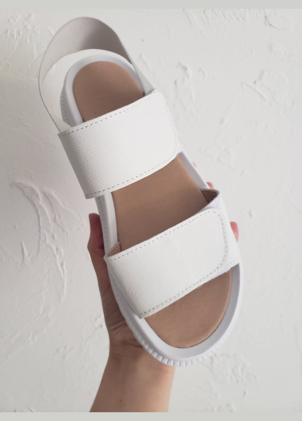 Белые босоножки кожаные белые Mermaid