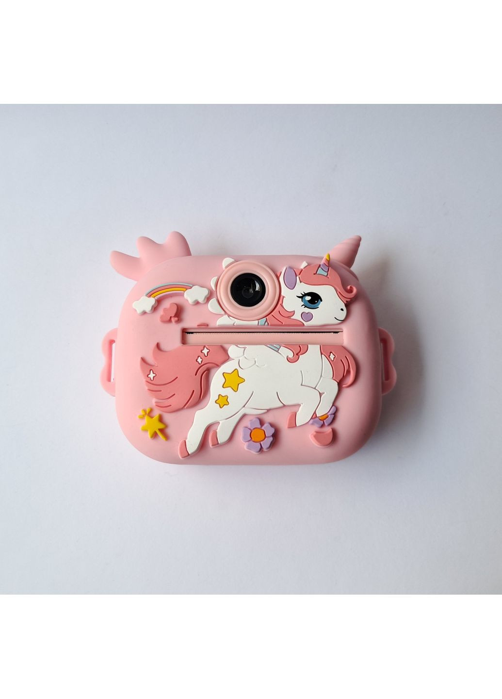 Детский цифровой фотоаппарат по мгновенной печати Единорог M-1-2PI розовый No Brand (337513212)