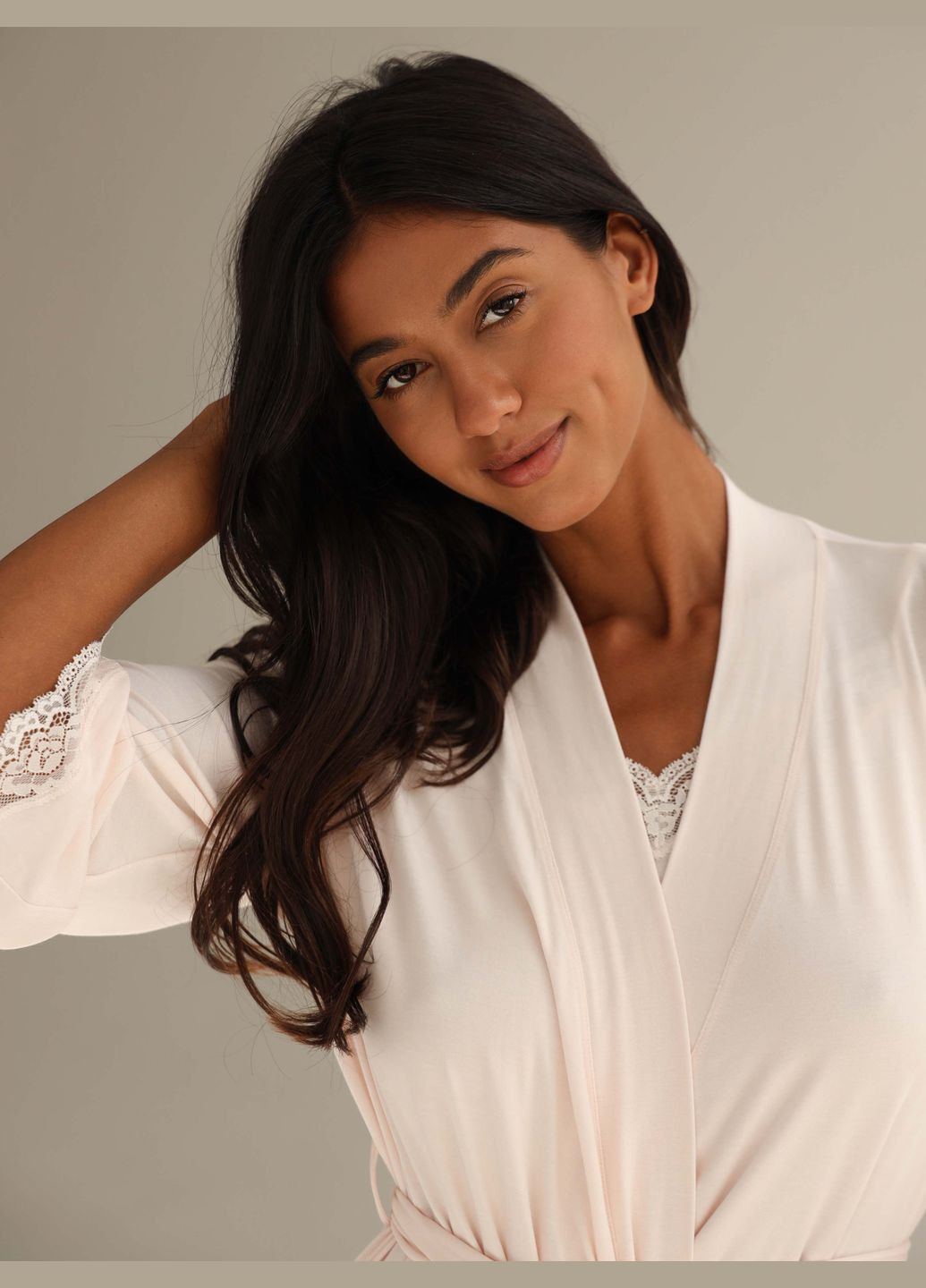 Халат жіночій модал з мереживом German Volf (295689511)