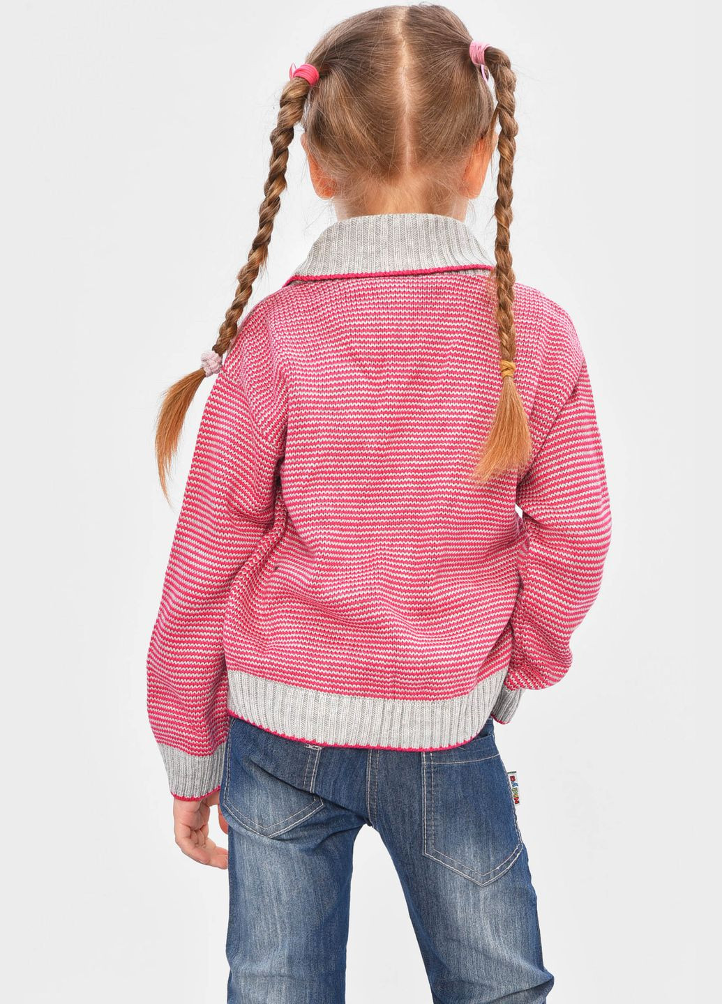 Кофта дитяча для дівчинки сіро-рожевого кольору Let's Shop (330223400)