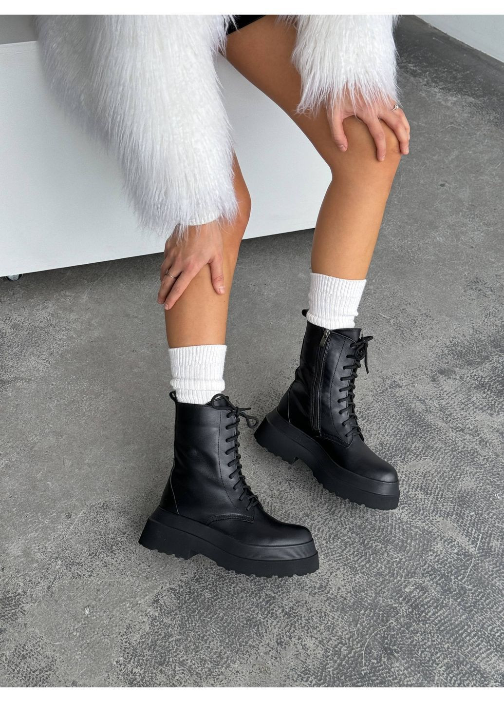 Зимові шкіряні берці Helen (365778631)