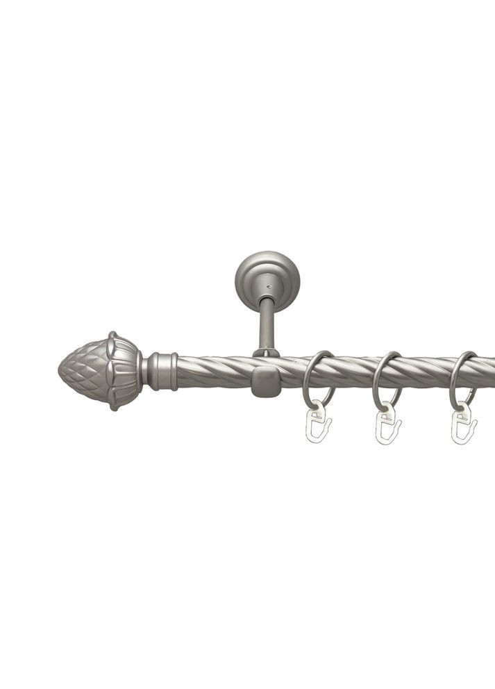 Карниз Цинара металлический однорядный открытая скрученная труба Сатин 19 мм 300 см (00-00023057) ORVIT (300846421)