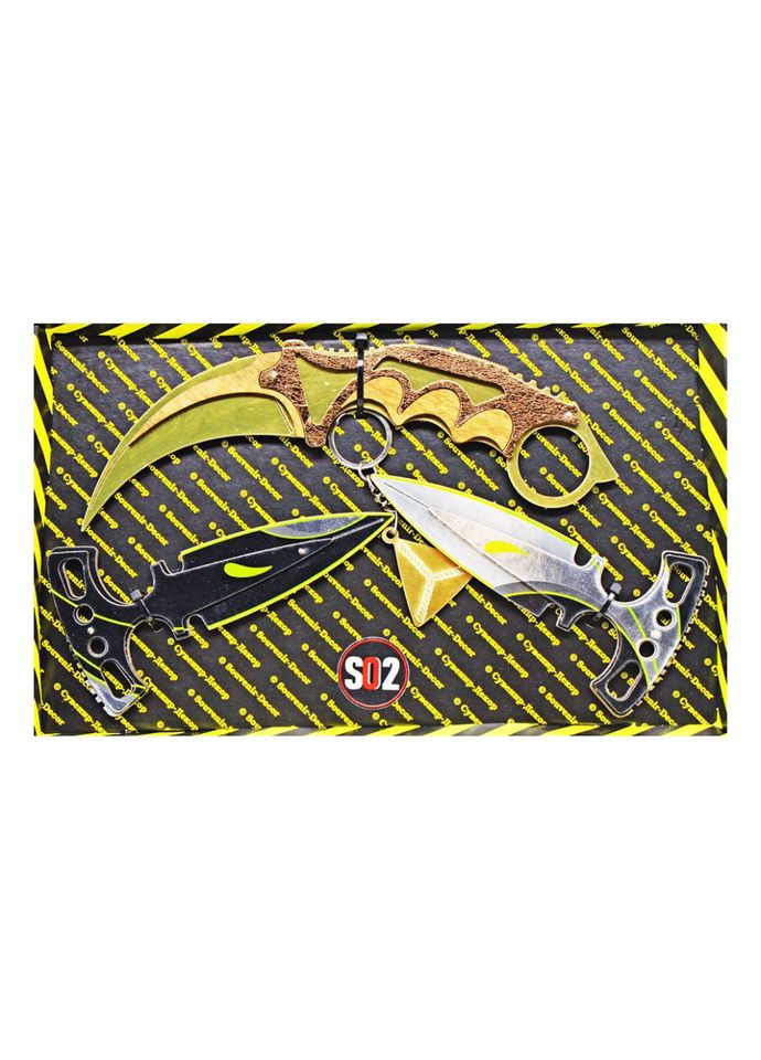 Набор деревянных сувенирных ножей SO-2 "КЕРАМБИТ GOLD & HARMONY daggers" SO2-10-B No Brand (366236889)