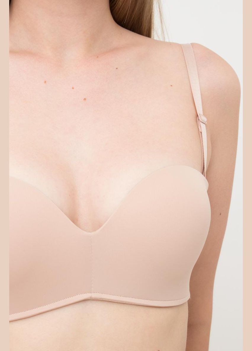 Бежевый балконет бюстгальтер балконет Giulia без косточек полиамид