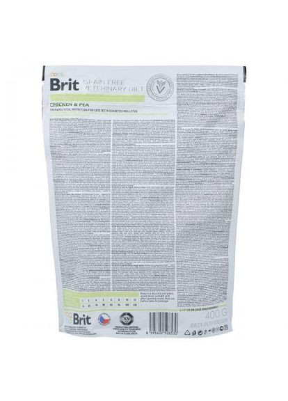Сухой корм GF VetDiet Cat Diabetes для кошек, при сахарном диабете, с курицей и горохом, 400 г (*) Brit (324835474)