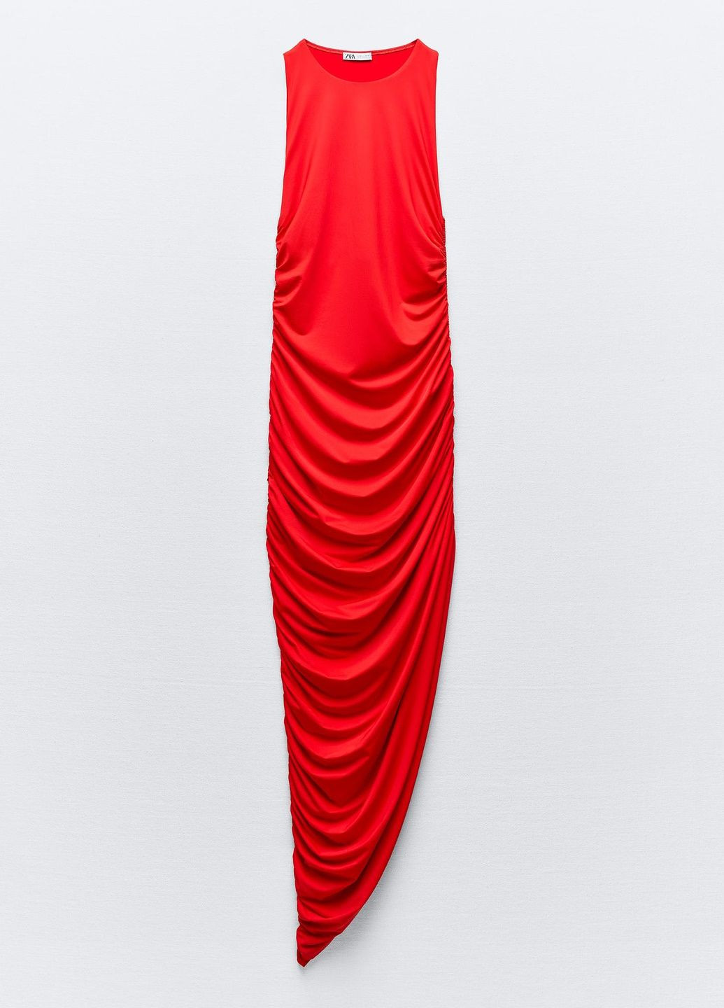 Червона повсякденний сукня Zara однотонна