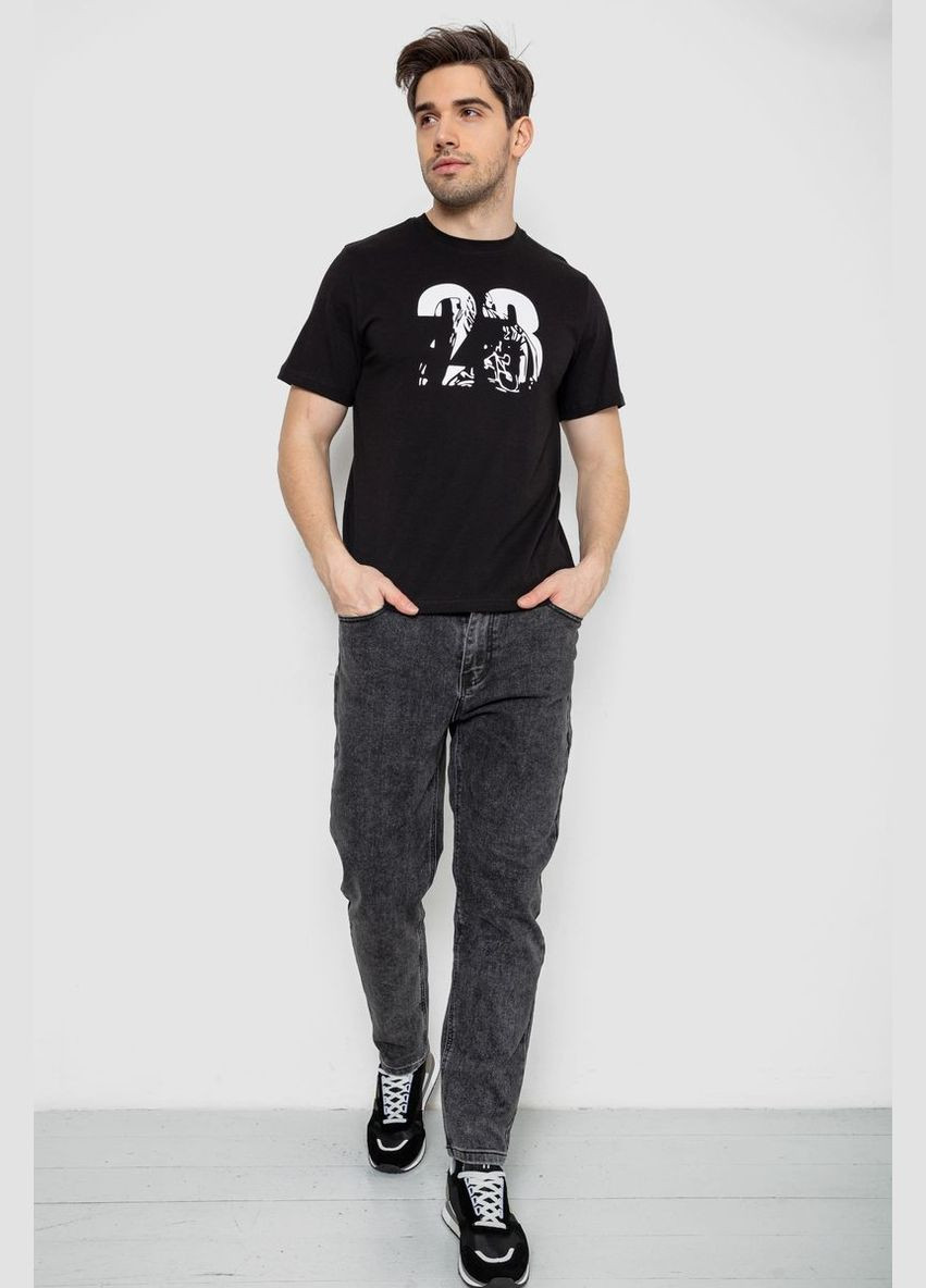 Черная футболка мужская с принтом Ager 241R1906