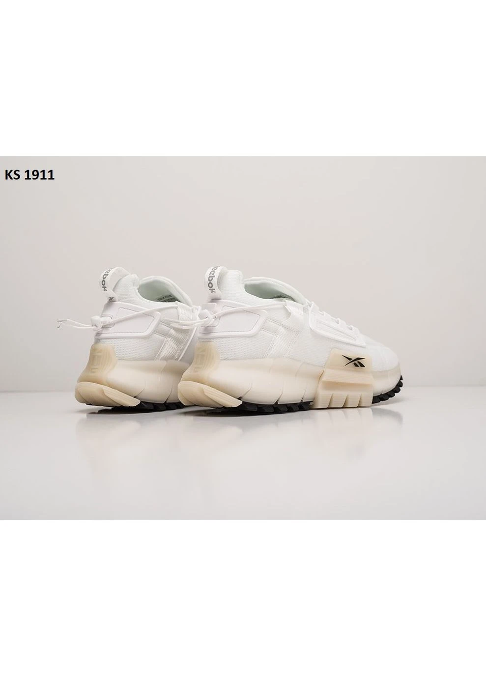 Білі кросівки чоловічі reebok zig kinetica edge white рібок зіг едж білі демісезон No Brand