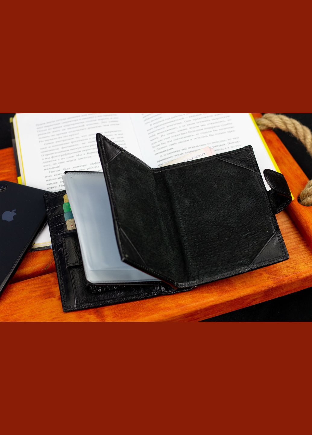 Черное мужское портмоне из натуральной кожи с отделением под автодокументы MC-2090H-1 Marco Coverna (346532890)