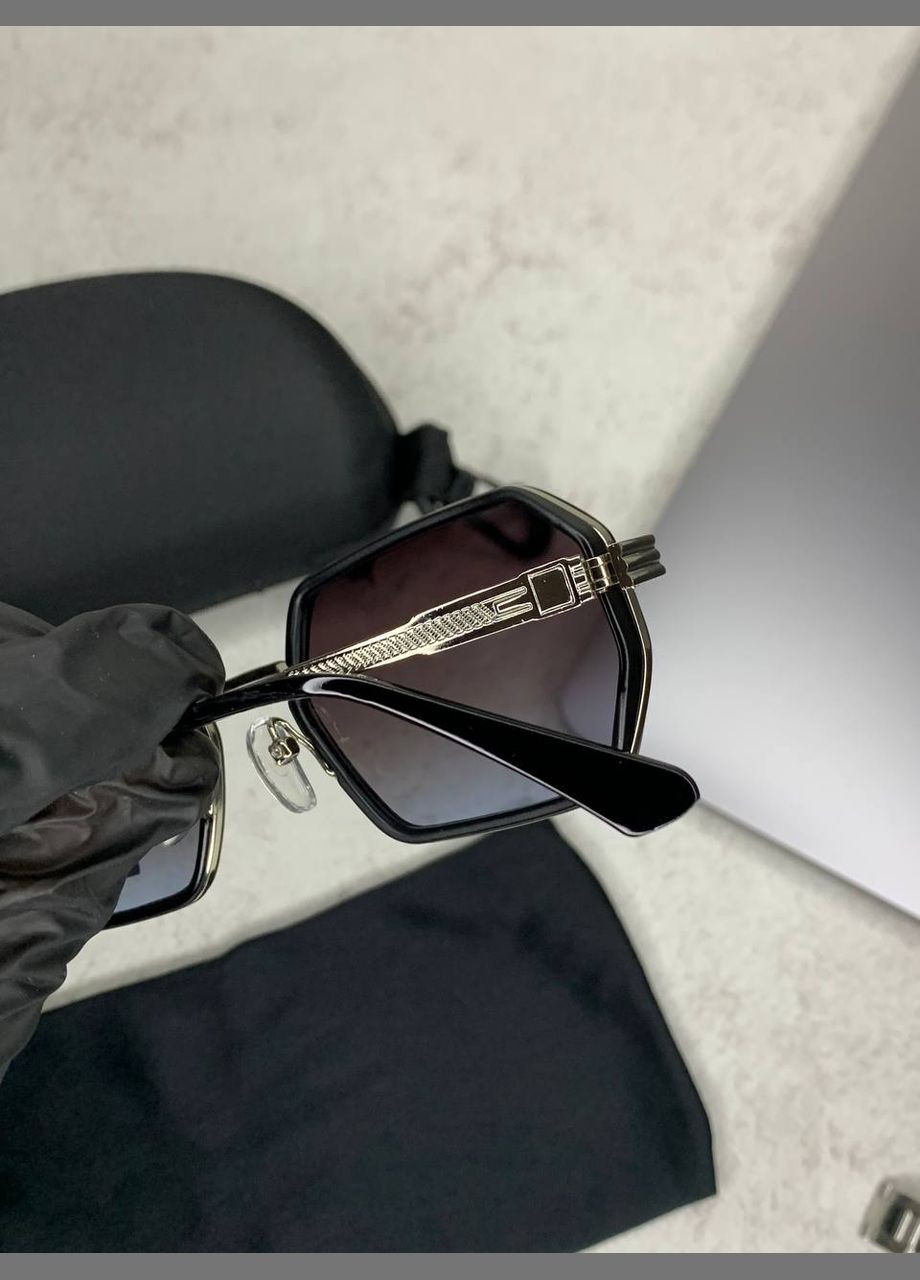 Сонцезахисні окуляри унісекс з поляризацією та UV-захистом, стильні окуляри в чорно-срібній оправі No Brand (345702284)