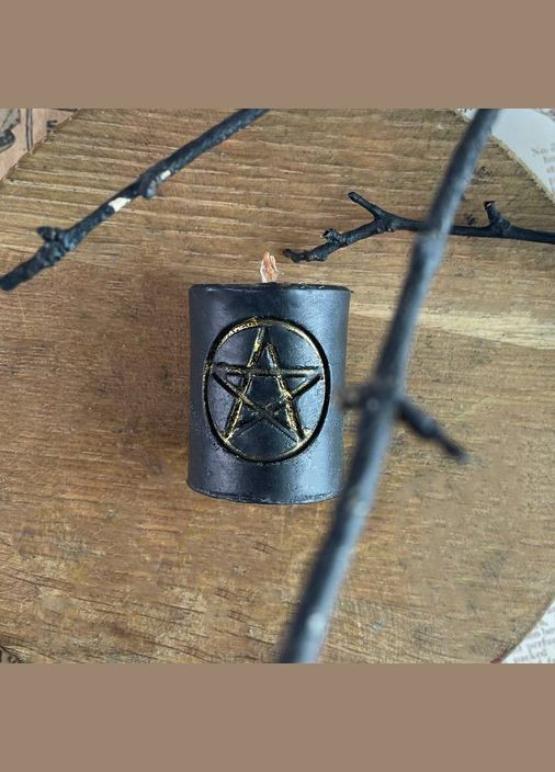 Черная восковая свеча - Пентаграмма маленькая 5Candles (322347217)