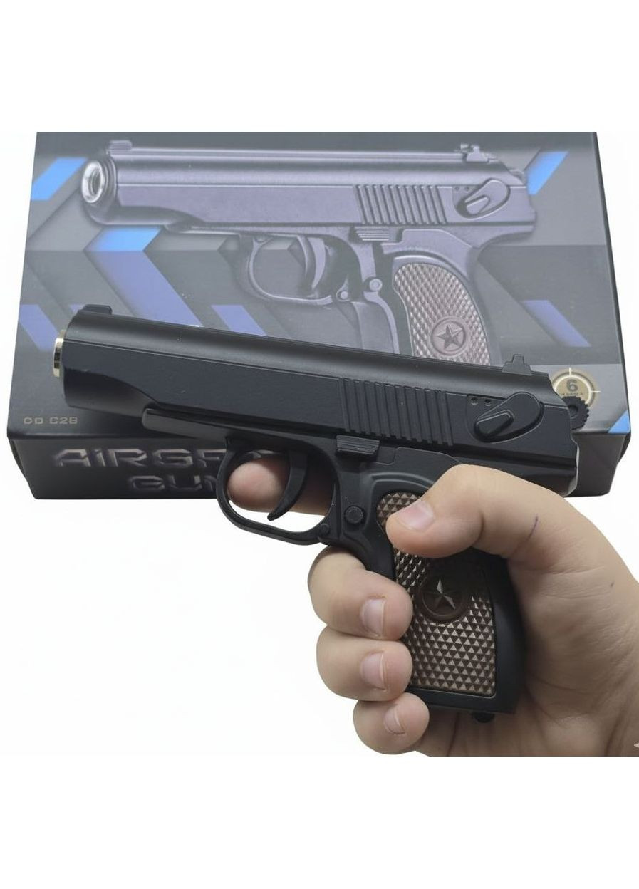 Страйкбольний металевий пістолет Макарова ПМ С28 кульки 6 мм Galaxy (367592479)