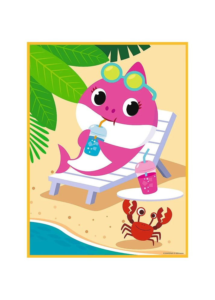 Пазлы BABY MAXI Веселый день акул 10+10 эл + раскраска (43005) Trefl (364113683)