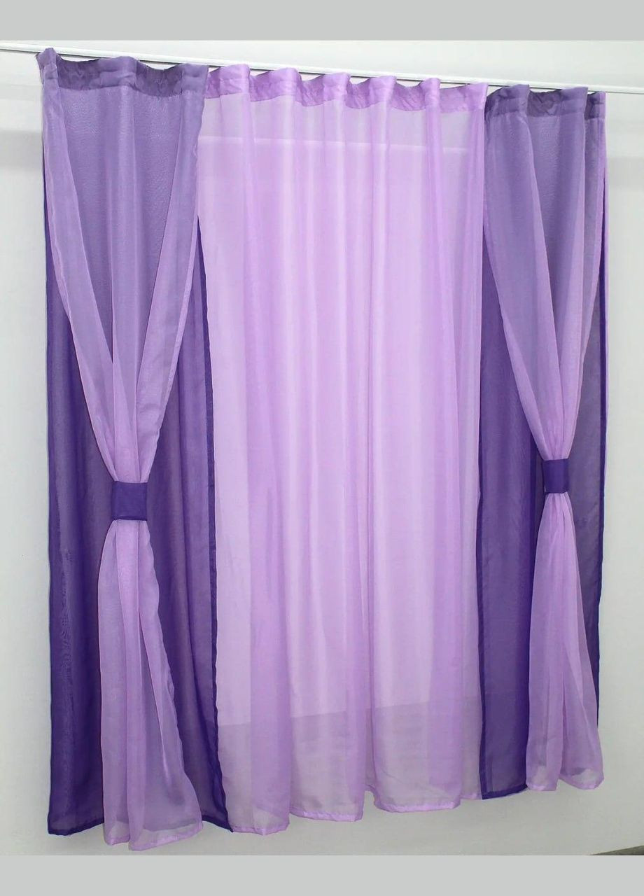 Шифоновые занавески шторы короткие 2x270x170 см (zanaves001-3) No Brand (306633912)