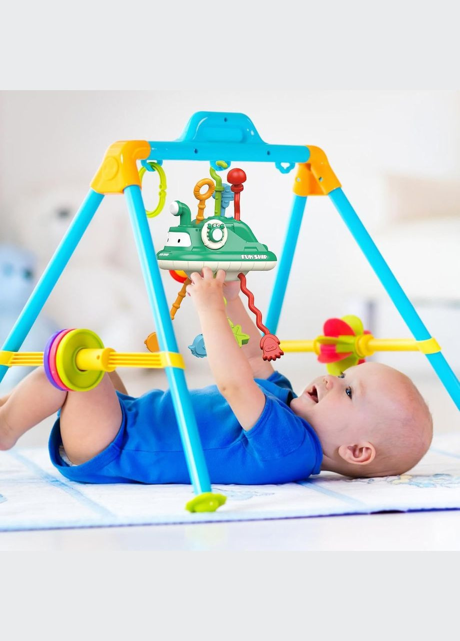 Логічна іграшка 1160 текстурне брязкальце прорізувач зелений Підводний човен Fun Game (327797409)