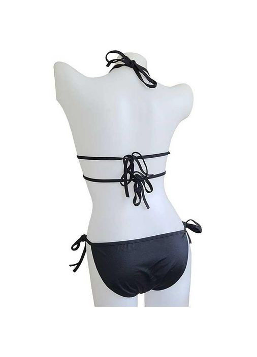 Черный летний купальник на завязках bella xssm -