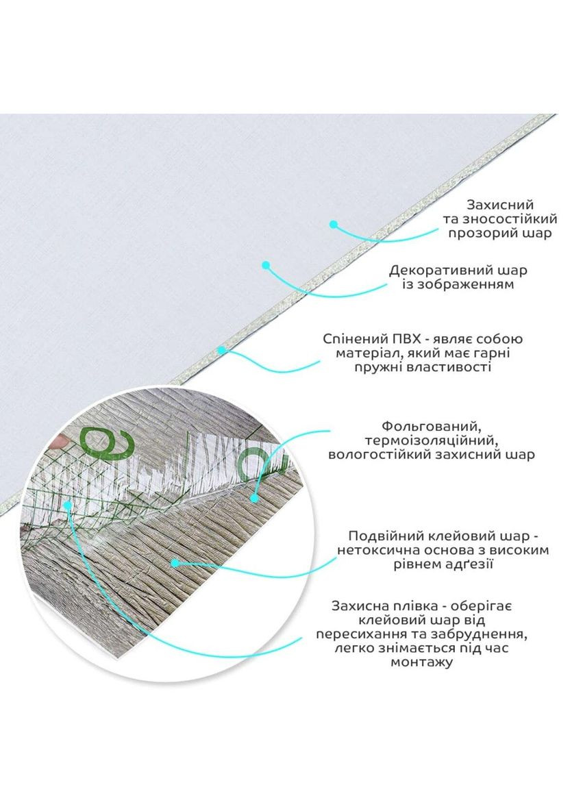 Самоклеящаяся виниловая плитка в рулоне лён 0,6*3м*2мм Sticker Wall (300242169)
