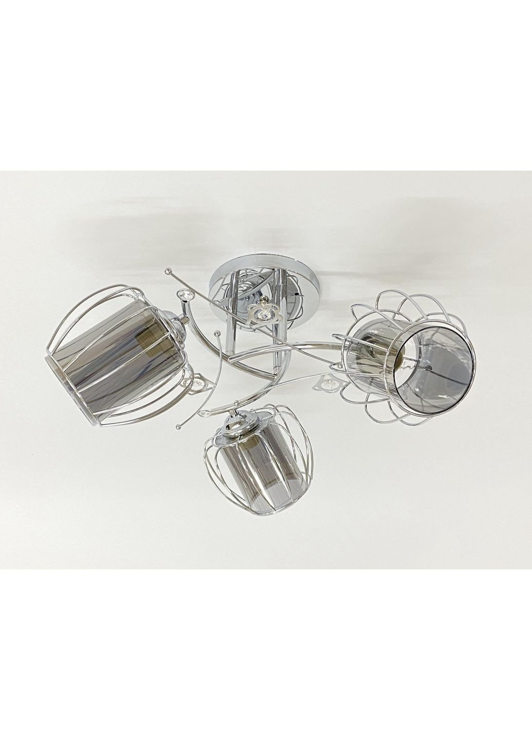 Стельова люстра на 3 плафони 91187B/3 хром Valeso (366546687)