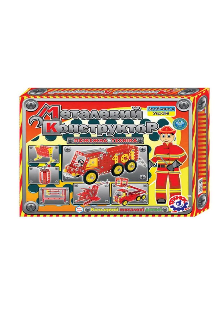 Конструктор металевий Пожежна техніка 309 деталей в асортименті ТЕХНОК 2056 ТехноК Тех2056 (370652556)
