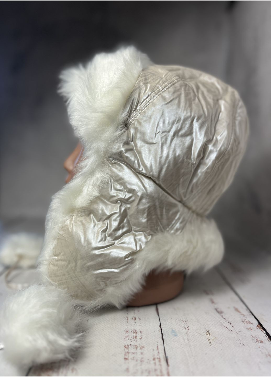 Шапка ушанка зимняя детская на девочку Jarek Бежевый (1209) No Brand (370215947)