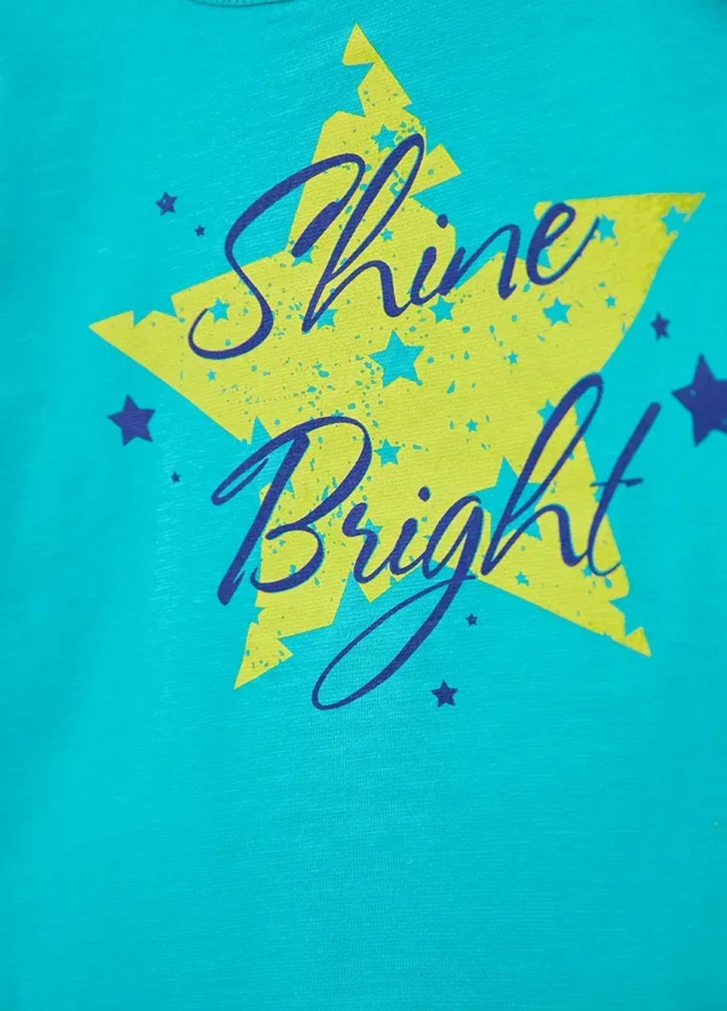 Бірюзовий літній комплект для дівчат з шортами Роза