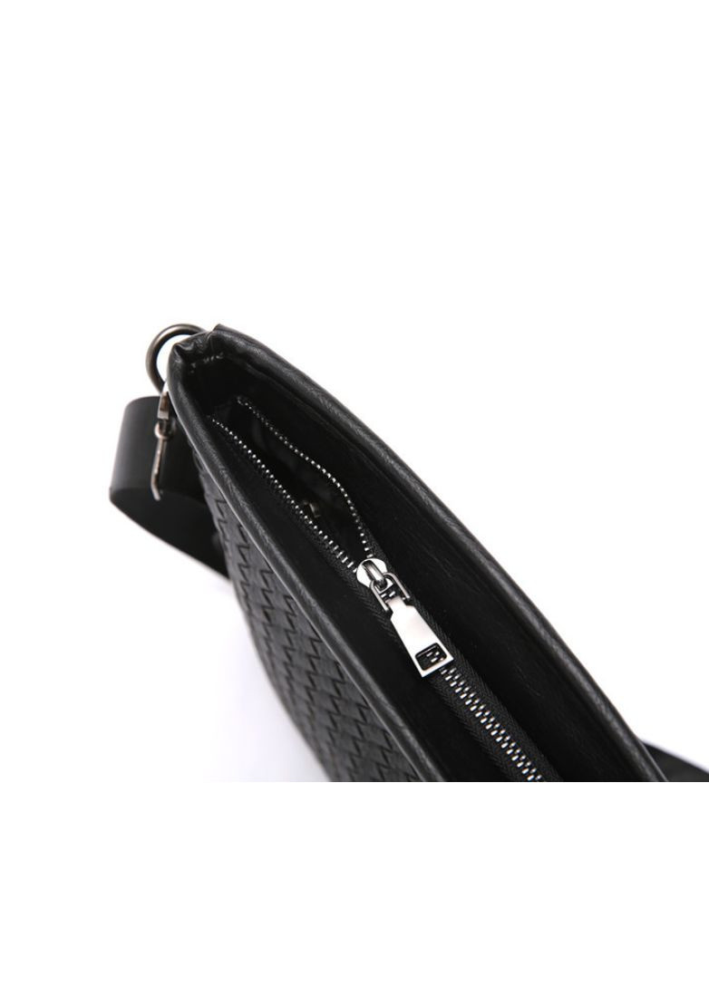 Чоловіча плетена сумка планшетка велика чорна екошкіра Eton (334729483)