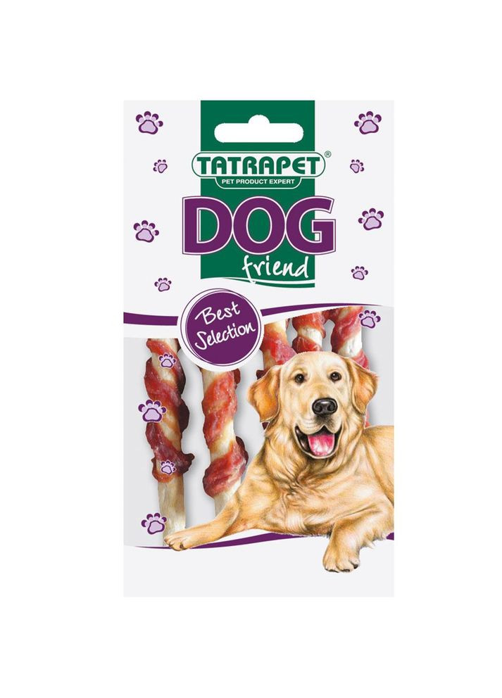 Лакомство для собак DOG friend Жилованные крученые палочки с уткой 50 г, 4 шт (967809) TATRAPET (278309957)