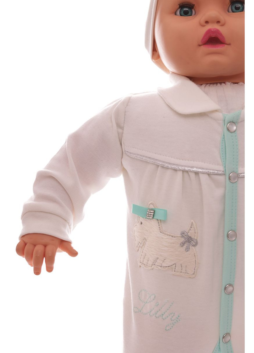 Человечек с повязкой для девочки трикотажный с Собачкой бирюзовый 56 см (33402) BABYKROHA (297197916)