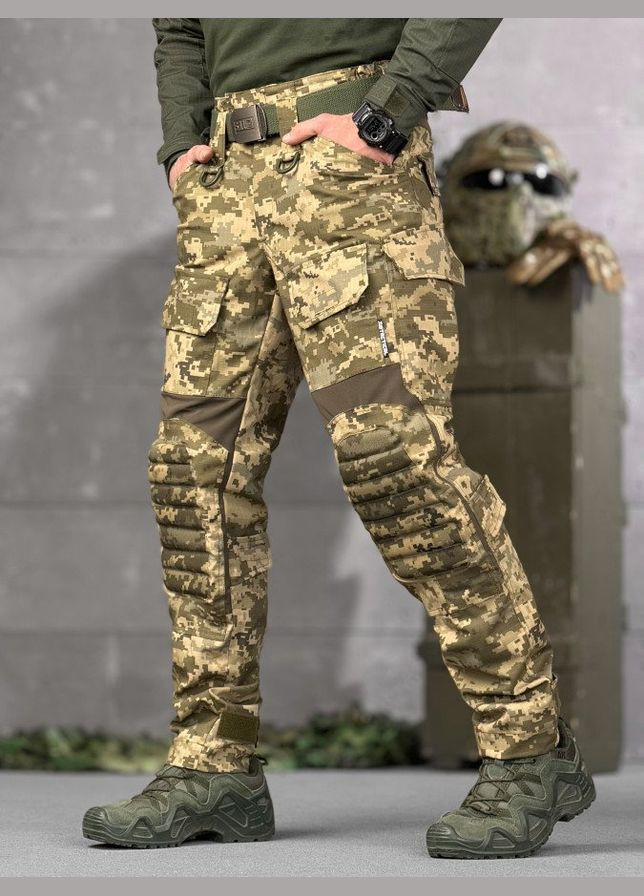 Тактичні штурмові штани з посиленими наколінниками піксель No Brand (322452229)