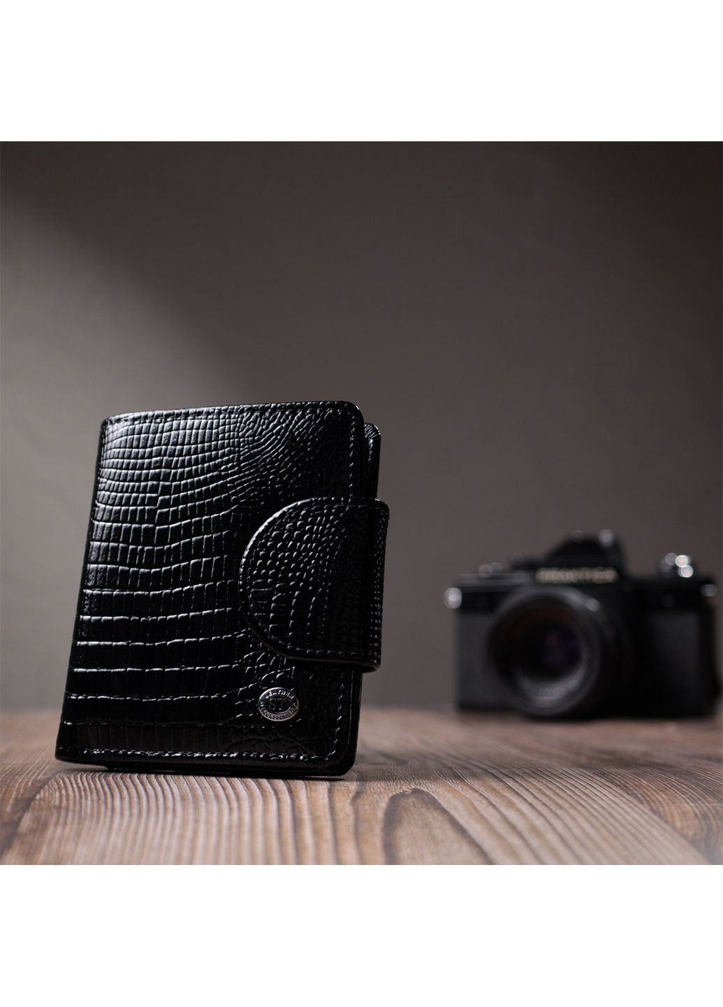 Женский кожаный кошелек 10х11,5х1 см st leather (315869646)