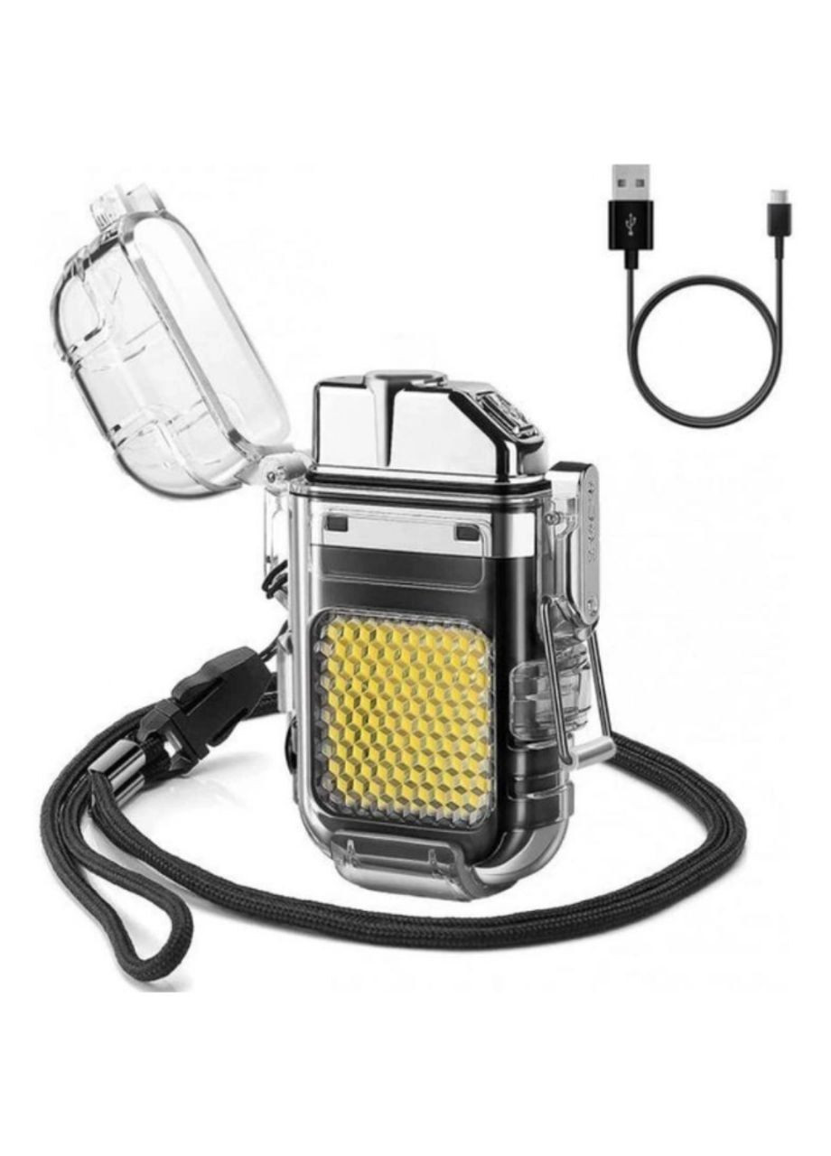 Зажигалка электроимпульсная от USB с LED фонариком No Brand (305612175)