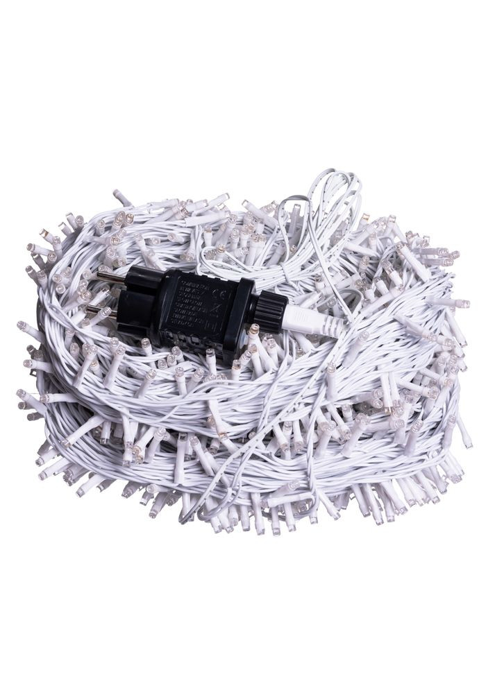 Гірлянда Різдвяна фея вулична 100 м 1000 LED білий провід Синій CF1000L100MWBL Garlando (371481103)