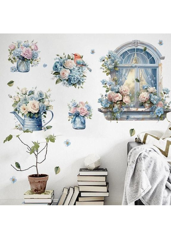 Наклейка на стену Цветы вазоны (лист 60 х 90 см) Б410 SY-AB No Brand (356767876)