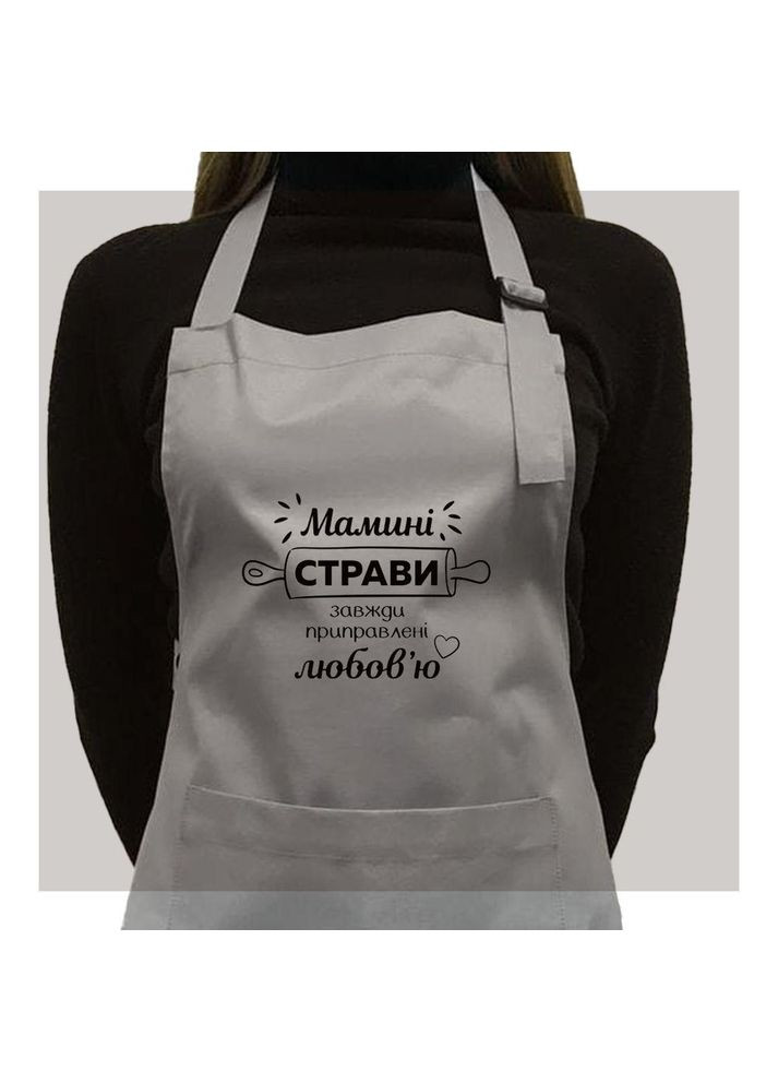 Фартух саржевий Мамині страви завжди приправлені любов'ю хрфарт0008 Тур-Колекшн (355465311)