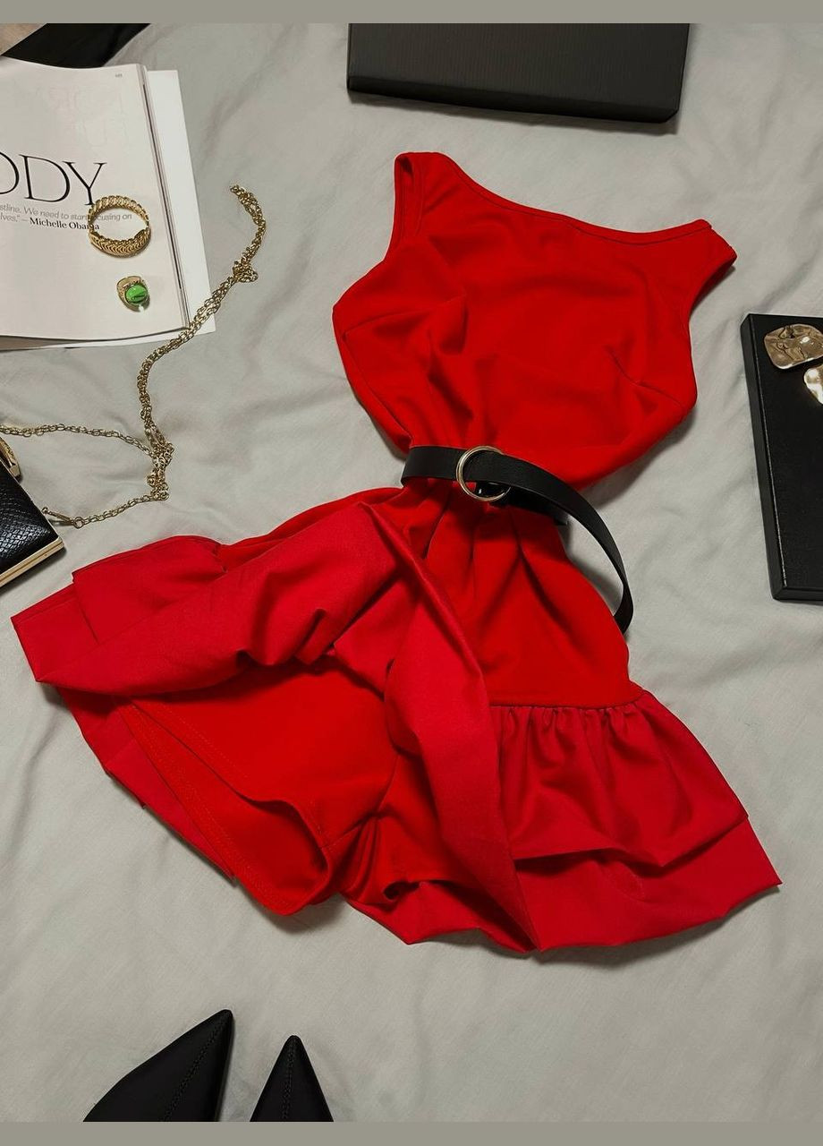 Червона сукня-шорти Fashion