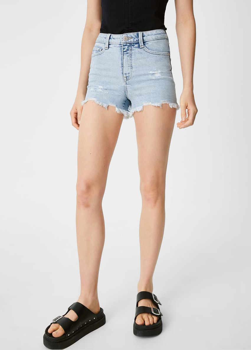 Джинсовые шорты с высокой талией C&A (299120188)