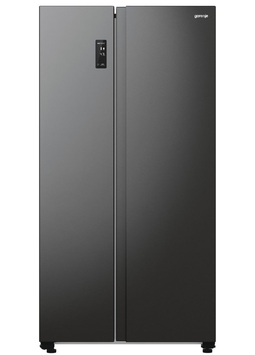 Холодильник SBS 179х67х92см, 2 двері, 356(191)л, А++, NF+, Інв., Зона св-ті, Зовн. Диспл, чорний Gorenje (315604770)