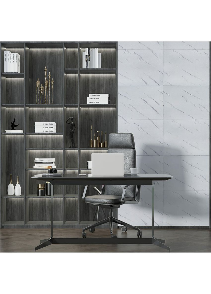 Самоклеюча 3D панель 700х700х4мм Біла мармурова плитка (364) Sticker Wall (368833402)