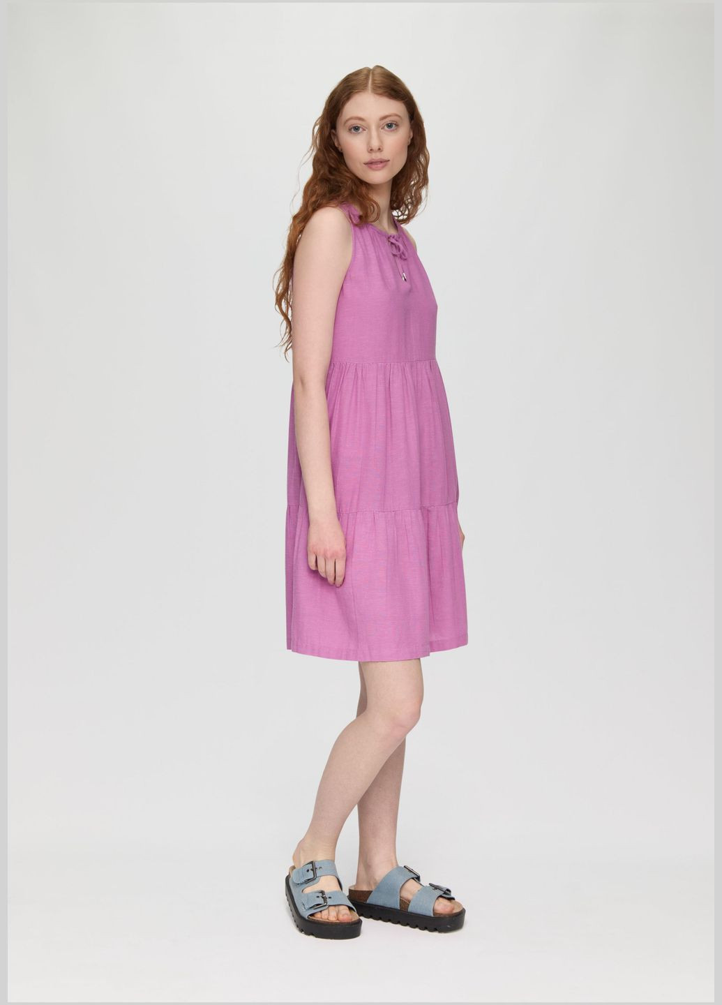 Фиолетовое платье S.Oliver однотонное
